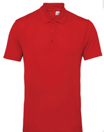 BGC Red Tech Polo Shirt with logo