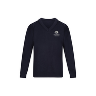 St John's Navy Embroidered Acrylic Jumper